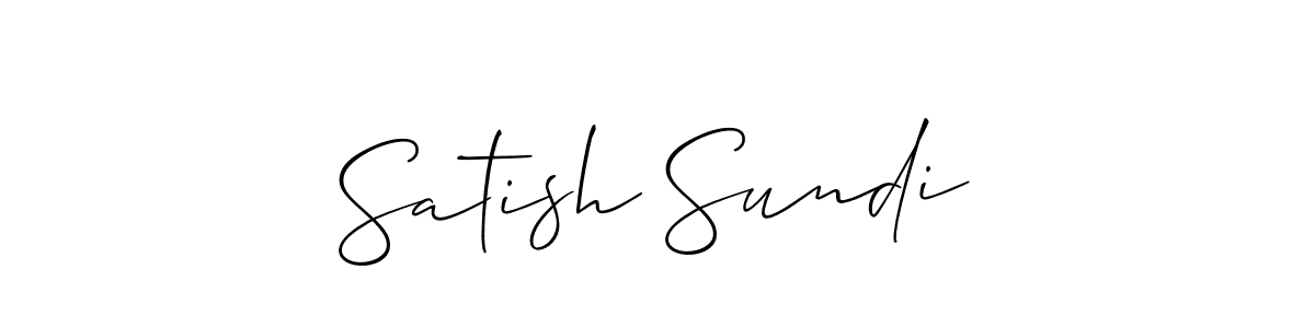 How to make Satish Sundi name signature. Use Allison_Script style for creating short signs online. This is the latest handwritten sign. Satish Sundi signature style 2 images and pictures png