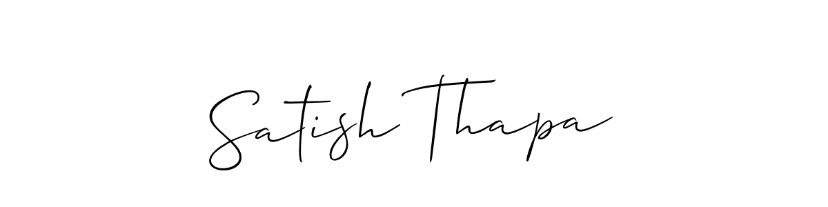 Also You can easily find your signature by using the search form. We will create Satish Thapa name handwritten signature images for you free of cost using Allison_Script sign style. Satish Thapa signature style 2 images and pictures png