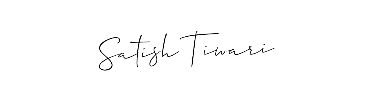 The best way (Allison_Script) to make a short signature is to pick only two or three words in your name. The name Satish Tiwari include a total of six letters. For converting this name. Satish Tiwari signature style 2 images and pictures png