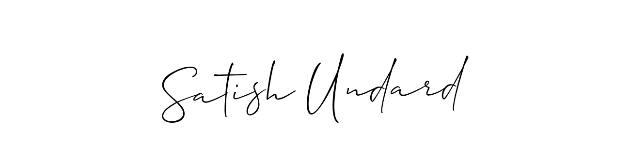 Also we have Satish Undard name is the best signature style. Create professional handwritten signature collection using Allison_Script autograph style. Satish Undard signature style 2 images and pictures png