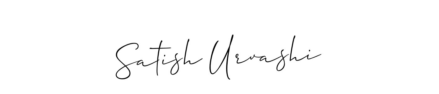 This is the best signature style for the Satish Urvashi name. Also you like these signature font (Allison_Script). Mix name signature. Satish Urvashi signature style 2 images and pictures png