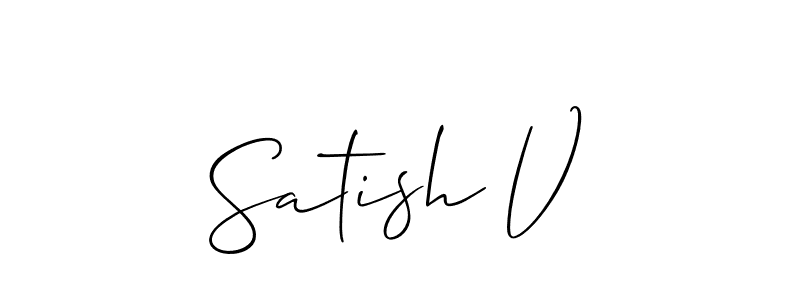 Design your own signature with our free online signature maker. With this signature software, you can create a handwritten (Allison_Script) signature for name Satish V. Satish V signature style 2 images and pictures png