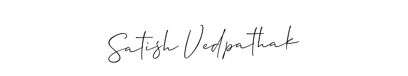 Design your own signature with our free online signature maker. With this signature software, you can create a handwritten (Allison_Script) signature for name Satish Vedpathak. Satish Vedpathak signature style 2 images and pictures png