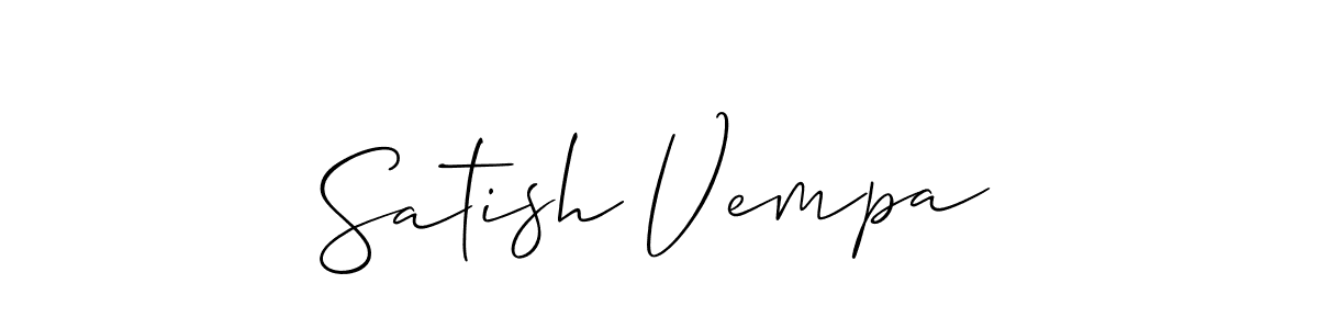 This is the best signature style for the Satish Vempa name. Also you like these signature font (Allison_Script). Mix name signature. Satish Vempa signature style 2 images and pictures png