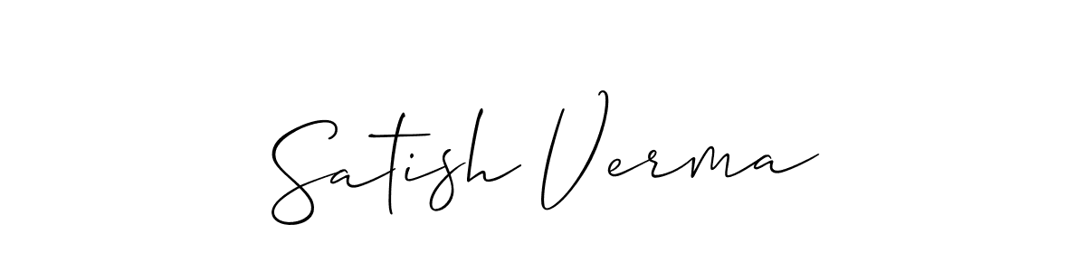 The best way (Allison_Script) to make a short signature is to pick only two or three words in your name. The name Satish Verma include a total of six letters. For converting this name. Satish Verma signature style 2 images and pictures png