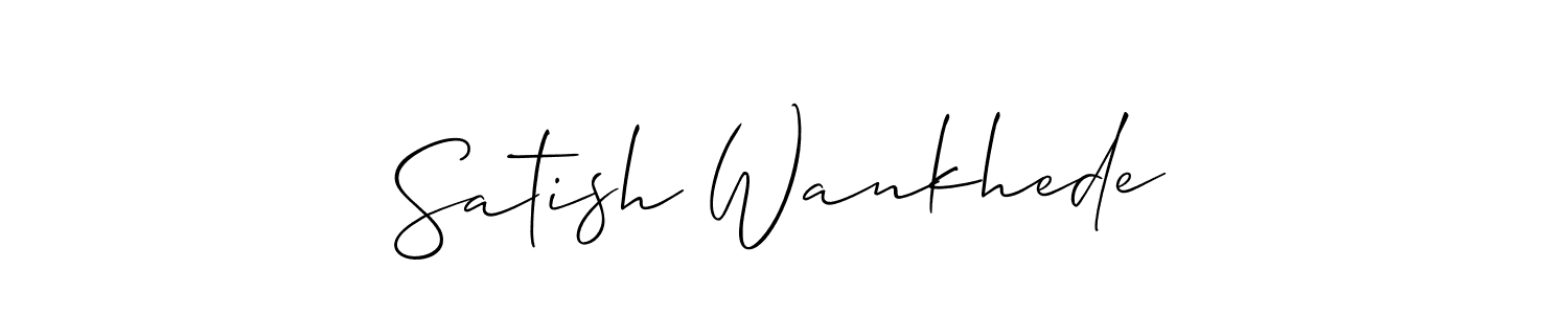 How to make Satish Wankhede signature? Allison_Script is a professional autograph style. Create handwritten signature for Satish Wankhede name. Satish Wankhede signature style 2 images and pictures png