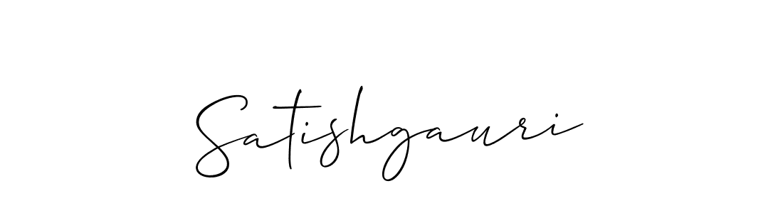 Also we have Satishgauri name is the best signature style. Create professional handwritten signature collection using Allison_Script autograph style. Satishgauri signature style 2 images and pictures png