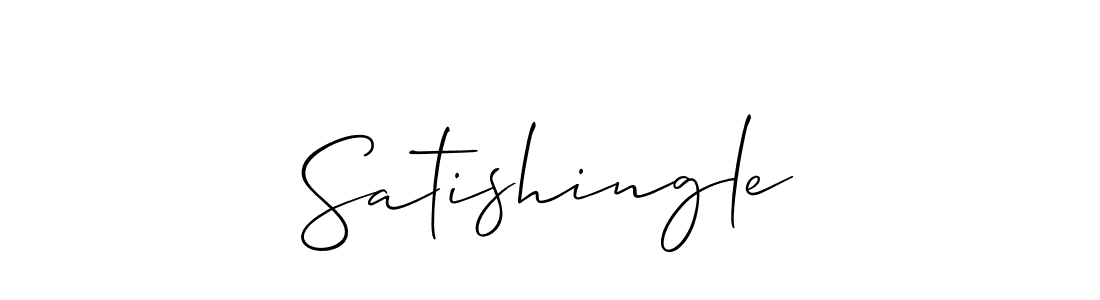 You should practise on your own different ways (Allison_Script) to write your name (Satishingle) in signature. don't let someone else do it for you. Satishingle signature style 2 images and pictures png