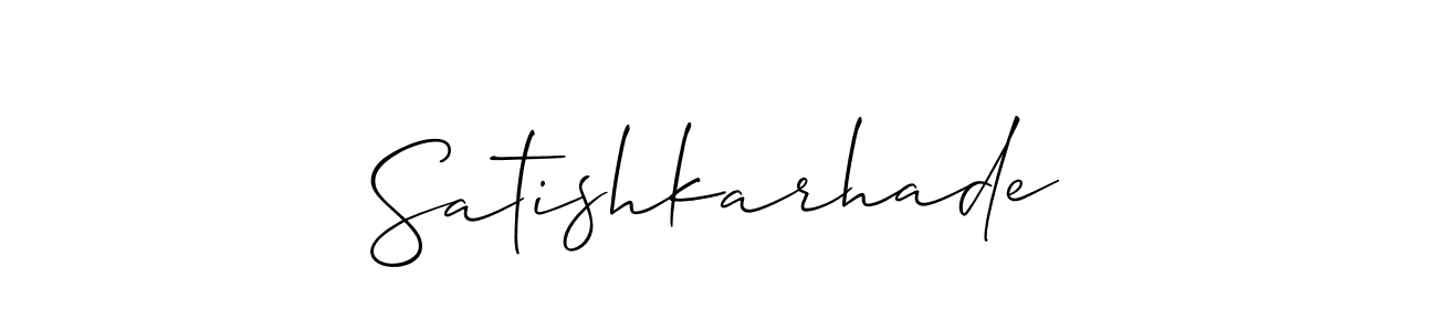 Satishkarhade stylish signature style. Best Handwritten Sign (Allison_Script) for my name. Handwritten Signature Collection Ideas for my name Satishkarhade. Satishkarhade signature style 2 images and pictures png