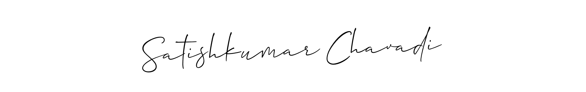 How to make Satishkumar Chavadi name signature. Use Allison_Script style for creating short signs online. This is the latest handwritten sign. Satishkumar Chavadi signature style 2 images and pictures png