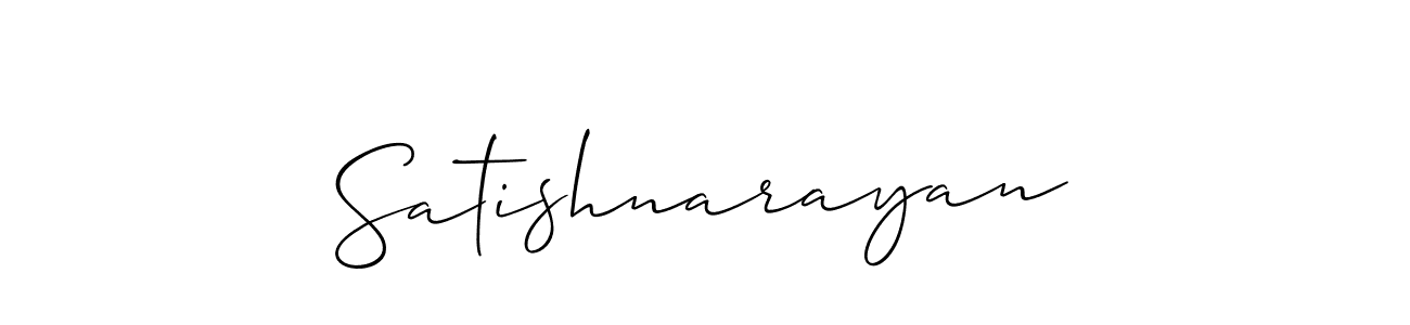 How to make Satishnarayan signature? Allison_Script is a professional autograph style. Create handwritten signature for Satishnarayan name. Satishnarayan signature style 2 images and pictures png