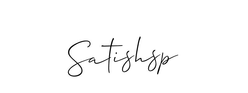 How to make Satishsp name signature. Use Allison_Script style for creating short signs online. This is the latest handwritten sign. Satishsp signature style 2 images and pictures png