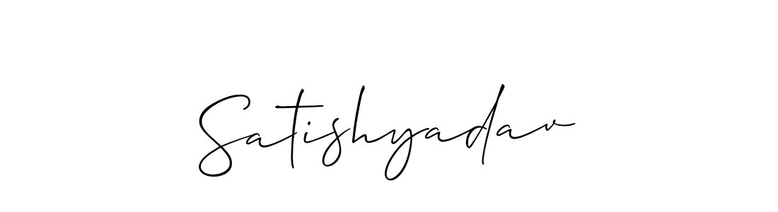 Also we have Satishyadav name is the best signature style. Create professional handwritten signature collection using Allison_Script autograph style. Satishyadav signature style 2 images and pictures png