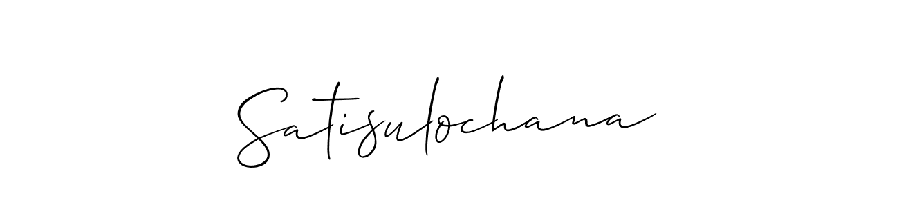 How to Draw Satisulochana signature style? Allison_Script is a latest design signature styles for name Satisulochana. Satisulochana signature style 2 images and pictures png