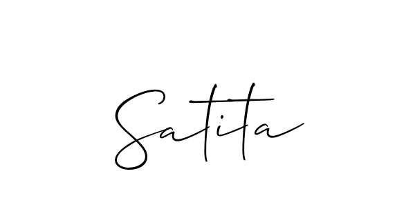 Similarly Allison_Script is the best handwritten signature design. Signature creator online .You can use it as an online autograph creator for name Satita. Satita signature style 2 images and pictures png