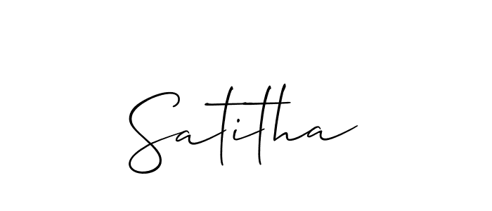 How to make Satitha name signature. Use Allison_Script style for creating short signs online. This is the latest handwritten sign. Satitha signature style 2 images and pictures png