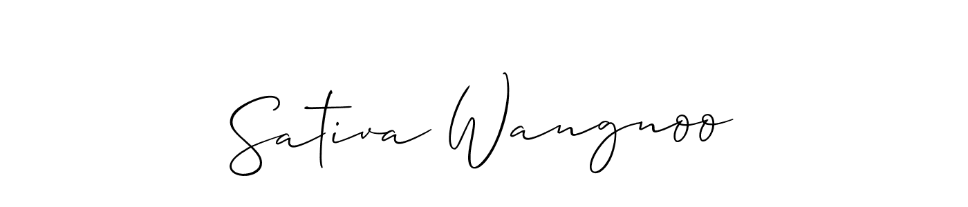 Best and Professional Signature Style for Sativa Wangnoo. Allison_Script Best Signature Style Collection. Sativa Wangnoo signature style 2 images and pictures png