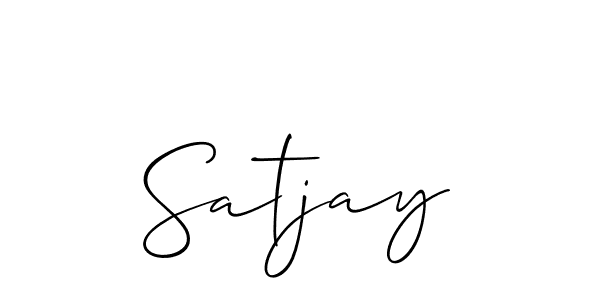 Similarly Allison_Script is the best handwritten signature design. Signature creator online .You can use it as an online autograph creator for name Satjay. Satjay signature style 2 images and pictures png