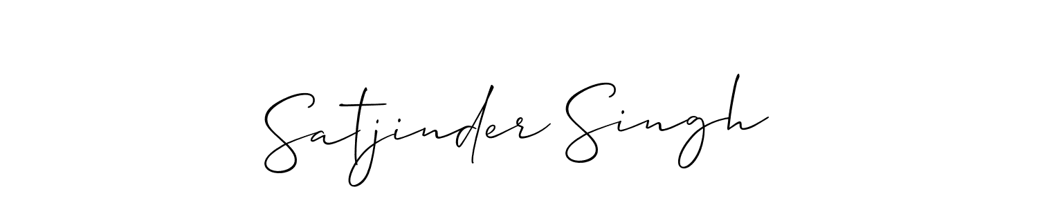 Design your own signature with our free online signature maker. With this signature software, you can create a handwritten (Allison_Script) signature for name Satjinder Singh. Satjinder Singh signature style 2 images and pictures png