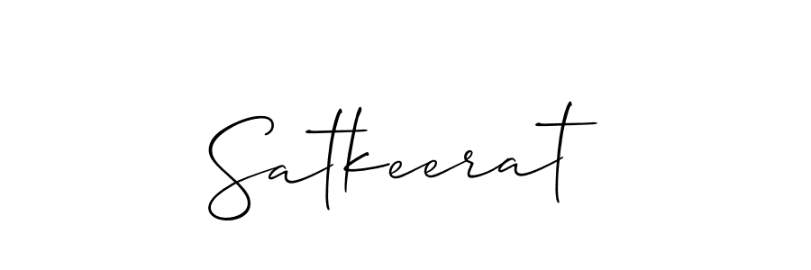 How to make Satkeerat signature? Allison_Script is a professional autograph style. Create handwritten signature for Satkeerat name. Satkeerat signature style 2 images and pictures png