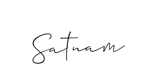 Best and Professional Signature Style for Satnam. Allison_Script Best Signature Style Collection. Satnam signature style 2 images and pictures png