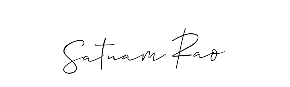 Satnam Rao stylish signature style. Best Handwritten Sign (Allison_Script) for my name. Handwritten Signature Collection Ideas for my name Satnam Rao. Satnam Rao signature style 2 images and pictures png