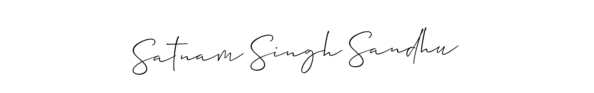 How to make Satnam Singh Sandhu signature? Allison_Script is a professional autograph style. Create handwritten signature for Satnam Singh Sandhu name. Satnam Singh Sandhu signature style 2 images and pictures png