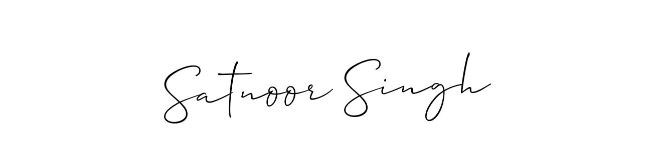 Also You can easily find your signature by using the search form. We will create Satnoor Singh name handwritten signature images for you free of cost using Allison_Script sign style. Satnoor Singh signature style 2 images and pictures png