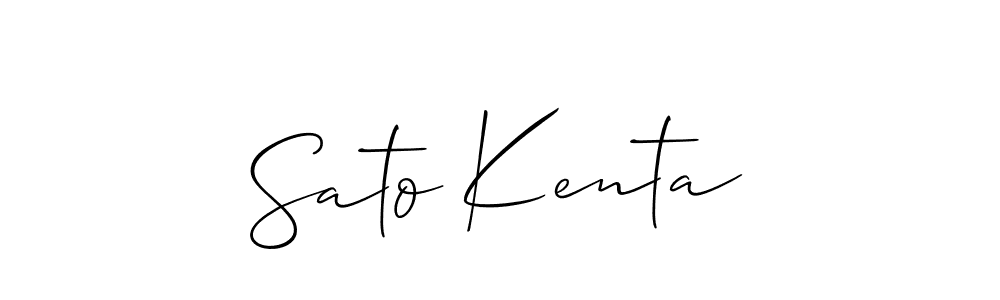 How to Draw Sato Kenta signature style? Allison_Script is a latest design signature styles for name Sato Kenta. Sato Kenta signature style 2 images and pictures png