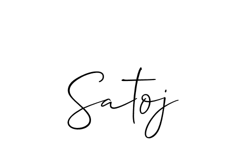 Create a beautiful signature design for name Satoj. With this signature (Allison_Script) fonts, you can make a handwritten signature for free. Satoj signature style 2 images and pictures png