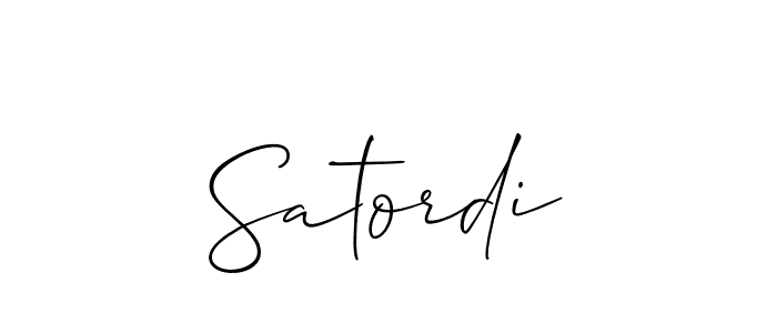 You should practise on your own different ways (Allison_Script) to write your name (Satordi) in signature. don't let someone else do it for you. Satordi signature style 2 images and pictures png