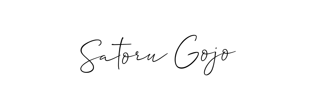 Satoru Gojo stylish signature style. Best Handwritten Sign (Allison_Script) for my name. Handwritten Signature Collection Ideas for my name Satoru Gojo. Satoru Gojo signature style 2 images and pictures png