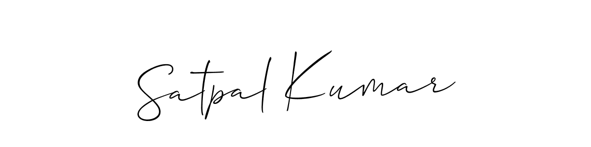 Satpal Kumar stylish signature style. Best Handwritten Sign (Allison_Script) for my name. Handwritten Signature Collection Ideas for my name Satpal Kumar. Satpal Kumar signature style 2 images and pictures png