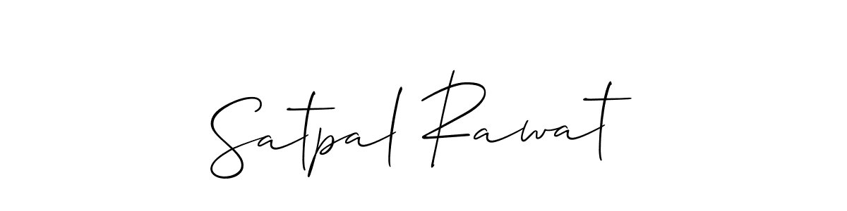 How to make Satpal Rawat name signature. Use Allison_Script style for creating short signs online. This is the latest handwritten sign. Satpal Rawat signature style 2 images and pictures png