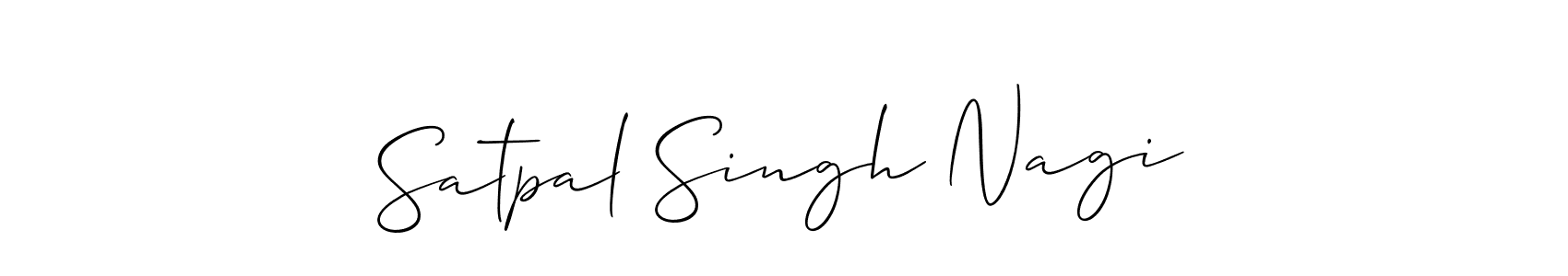 This is the best signature style for the Satpal Singh Nagi name. Also you like these signature font (Allison_Script). Mix name signature. Satpal Singh Nagi signature style 2 images and pictures png