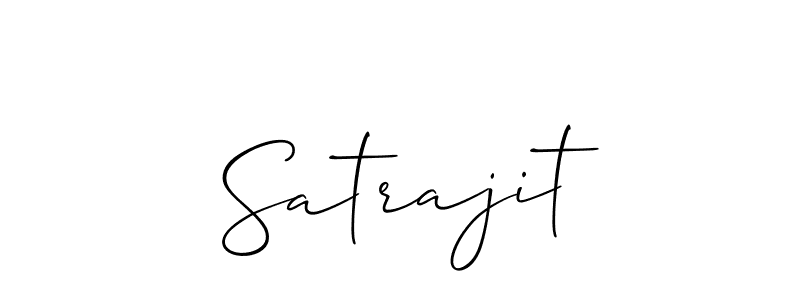 The best way (Allison_Script) to make a short signature is to pick only two or three words in your name. The name Satrajit include a total of six letters. For converting this name. Satrajit signature style 2 images and pictures png