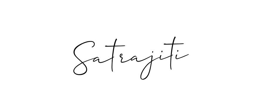 Make a beautiful signature design for name Satrajiti. With this signature (Allison_Script) style, you can create a handwritten signature for free. Satrajiti signature style 2 images and pictures png