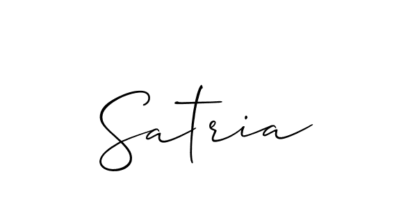 Make a beautiful signature design for name Satria. With this signature (Allison_Script) style, you can create a handwritten signature for free. Satria signature style 2 images and pictures png