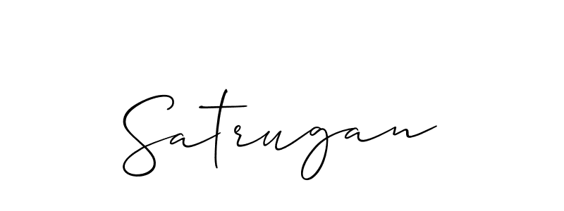 if you are searching for the best signature style for your name Satrugan. so please give up your signature search. here we have designed multiple signature styles  using Allison_Script. Satrugan signature style 2 images and pictures png