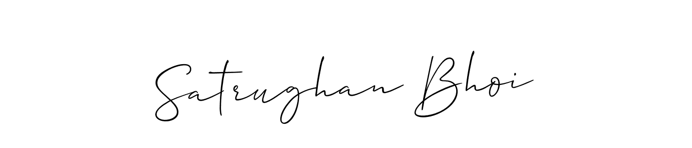 Make a beautiful signature design for name Satrughan Bhoi. With this signature (Allison_Script) style, you can create a handwritten signature for free. Satrughan Bhoi signature style 2 images and pictures png