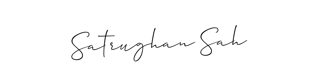 Use a signature maker to create a handwritten signature online. With this signature software, you can design (Allison_Script) your own signature for name Satrughan Sah. Satrughan Sah signature style 2 images and pictures png