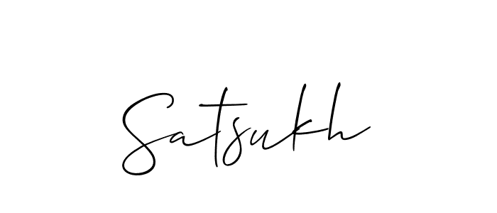 It looks lik you need a new signature style for name Satsukh. Design unique handwritten (Allison_Script) signature with our free signature maker in just a few clicks. Satsukh signature style 2 images and pictures png