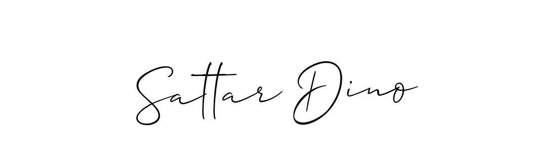 Create a beautiful signature design for name Sattar Dino. With this signature (Allison_Script) fonts, you can make a handwritten signature for free. Sattar Dino signature style 2 images and pictures png