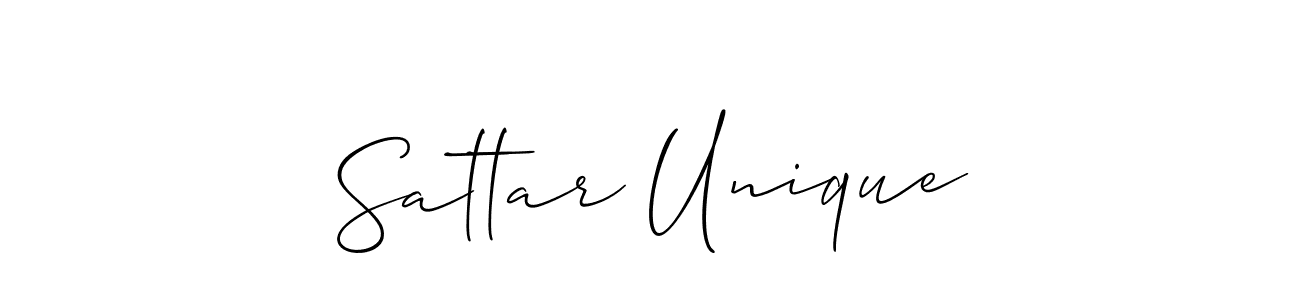 Use a signature maker to create a handwritten signature online. With this signature software, you can design (Allison_Script) your own signature for name Sattar Unique. Sattar Unique signature style 2 images and pictures png