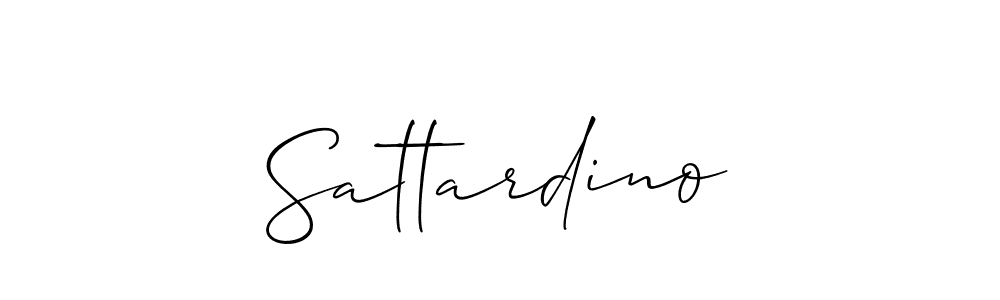 Allison_Script is a professional signature style that is perfect for those who want to add a touch of class to their signature. It is also a great choice for those who want to make their signature more unique. Get Sattardino name to fancy signature for free. Sattardino signature style 2 images and pictures png