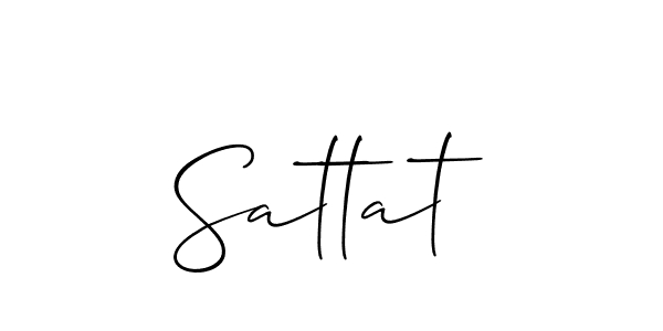 Use a signature maker to create a handwritten signature online. With this signature software, you can design (Allison_Script) your own signature for name Sattat. Sattat signature style 2 images and pictures png