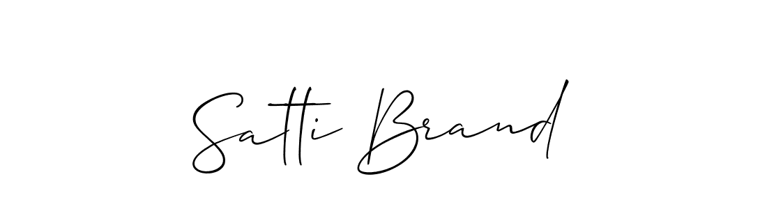 How to make Satti Brand name signature. Use Allison_Script style for creating short signs online. This is the latest handwritten sign. Satti Brand signature style 2 images and pictures png