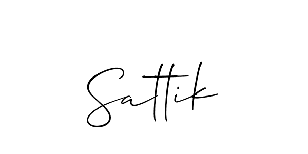 Use a signature maker to create a handwritten signature online. With this signature software, you can design (Allison_Script) your own signature for name Sattik. Sattik signature style 2 images and pictures png