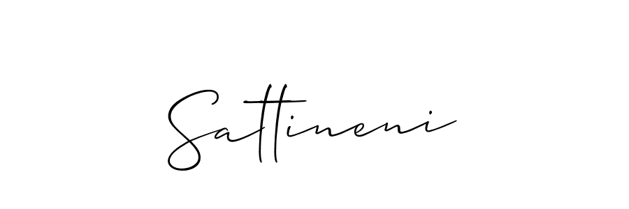 Create a beautiful signature design for name Sattineni. With this signature (Allison_Script) fonts, you can make a handwritten signature for free. Sattineni signature style 2 images and pictures png