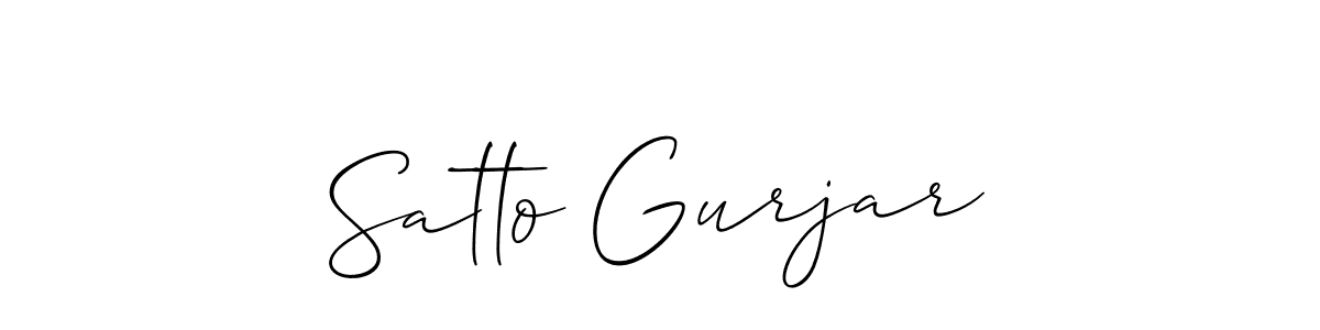 Design your own signature with our free online signature maker. With this signature software, you can create a handwritten (Allison_Script) signature for name Satto Gurjar. Satto Gurjar signature style 2 images and pictures png